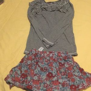 Tea 2 piece top /skirt